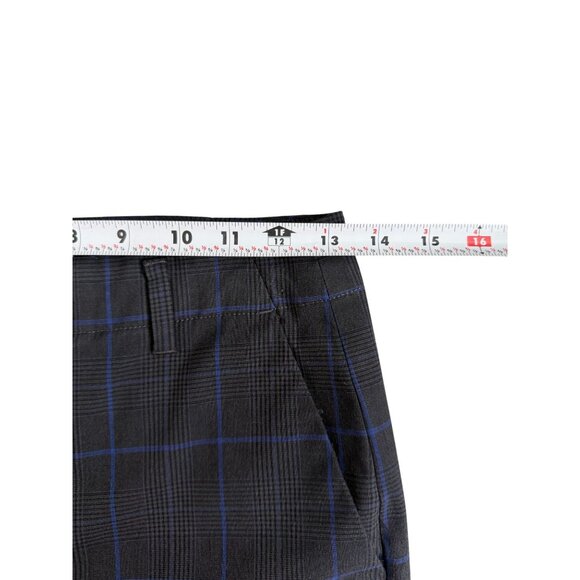GAP Gray Blue Plaid high Rise Slim Taper Dress Pants Size 2 - Picture 7 of 9